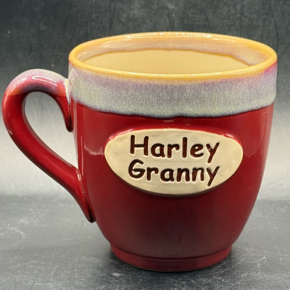 Harley Granny Coffee Mug Bumbleweed Pottery, Mothers Day Easter Gifts Brown Lg